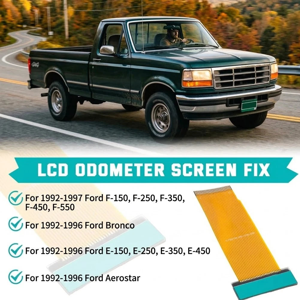 PSOM LCD Odometer Screen Fix for Ford F150 F250 F350 F450 Bronco (1992–1996)