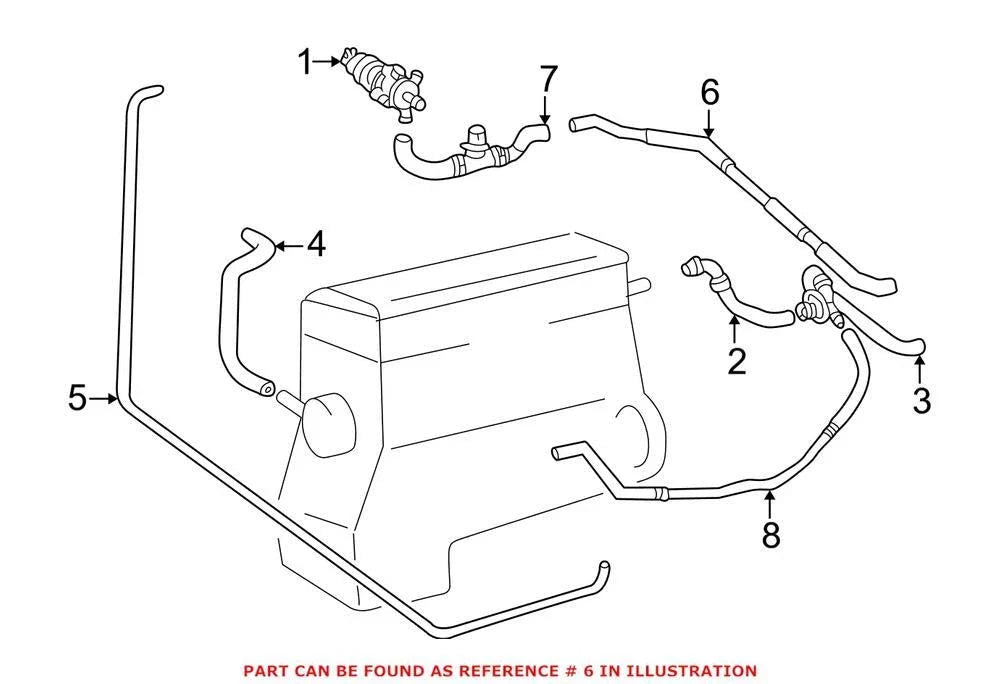 Genuine OEM Engine Coolant Pipe 2038300115 for Mercedes