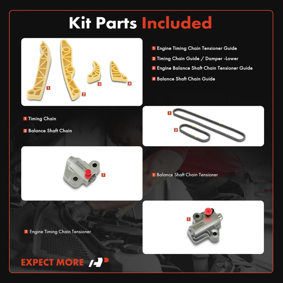 8X Timing Chain Kit for Jeep Cherokee (2014–2021) Compass (2017–2021) Chrysler 200
