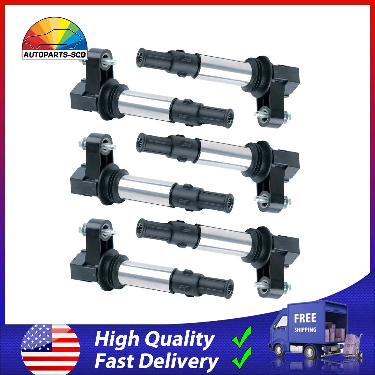 6X Ignition Coil for Buick LaCrosse Cadillac CTS STS SRX GMC 3.6L UF375