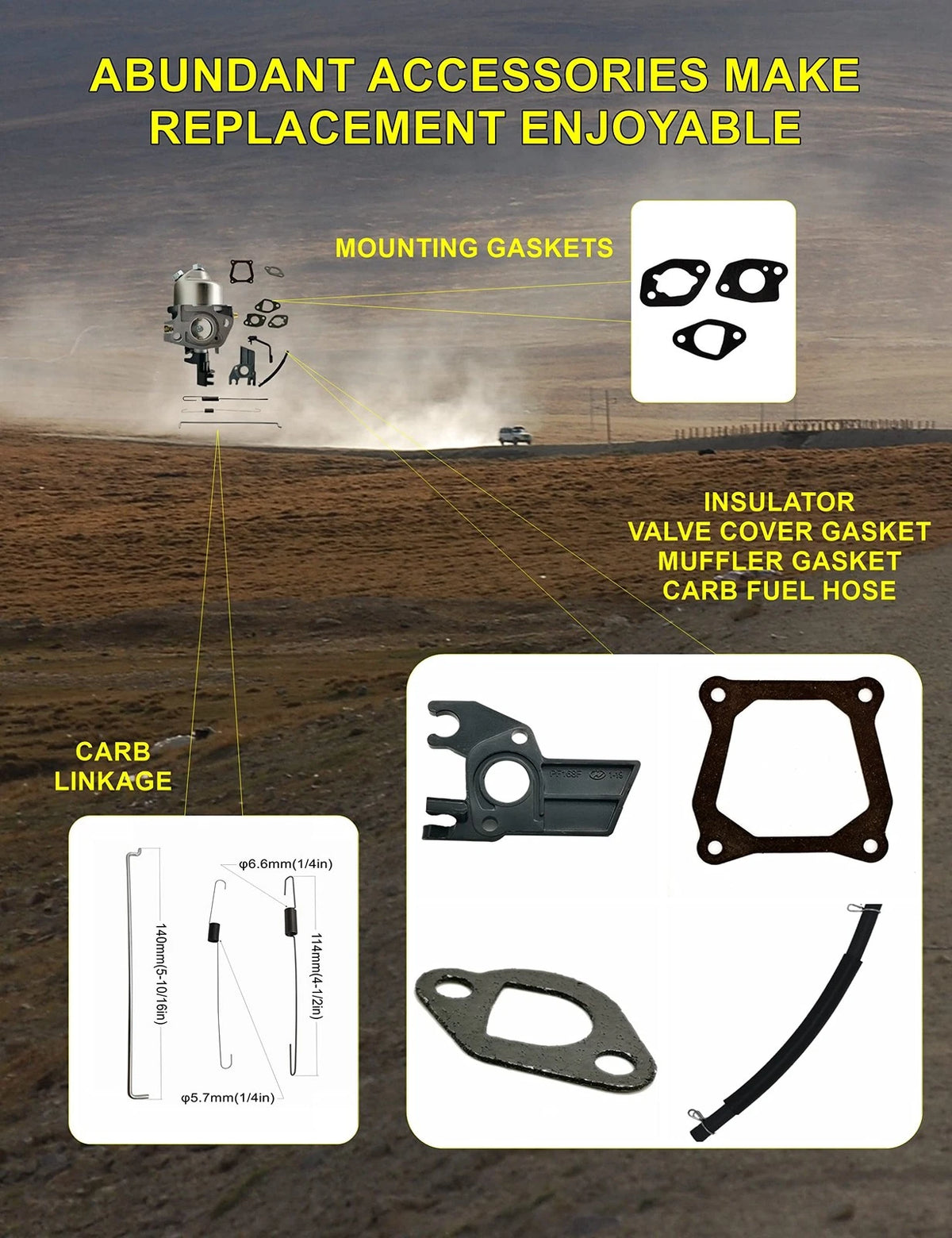 Carburetor Kit for Predator 163-224cc (Gas Generator)