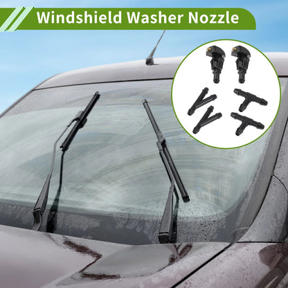 Windshield Washer Nozzle Set with Hose Connector for Nissan (No. 289317S000)