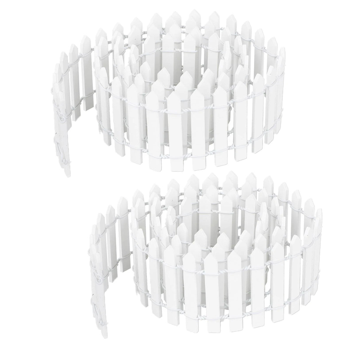 2X Mini Fairy Garden Fence for Decorative Picket (35.43in Long)