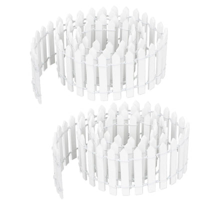 2X Mini Fairy Garden Fence for Decorative Picket (35.43in Long)