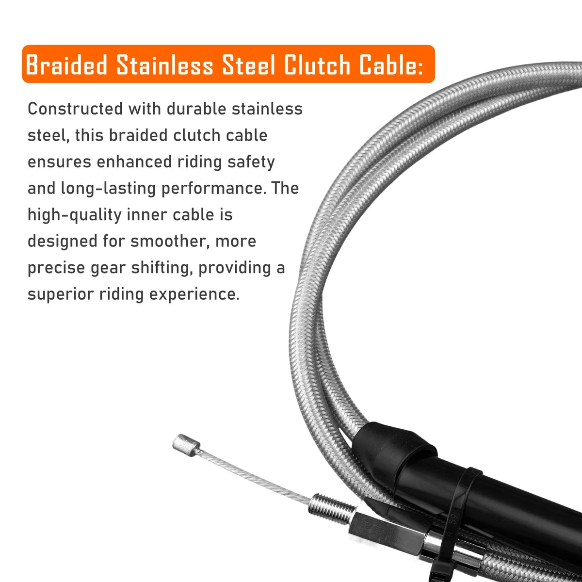 14" Chrome Brake Line for Harley Electra Glide, Street Glide, Road King (2000–2023)