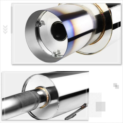 4" Burnt Tip Muffler Catback Exhaust for Honda Civic EX/LX/DX (2006–2011)
