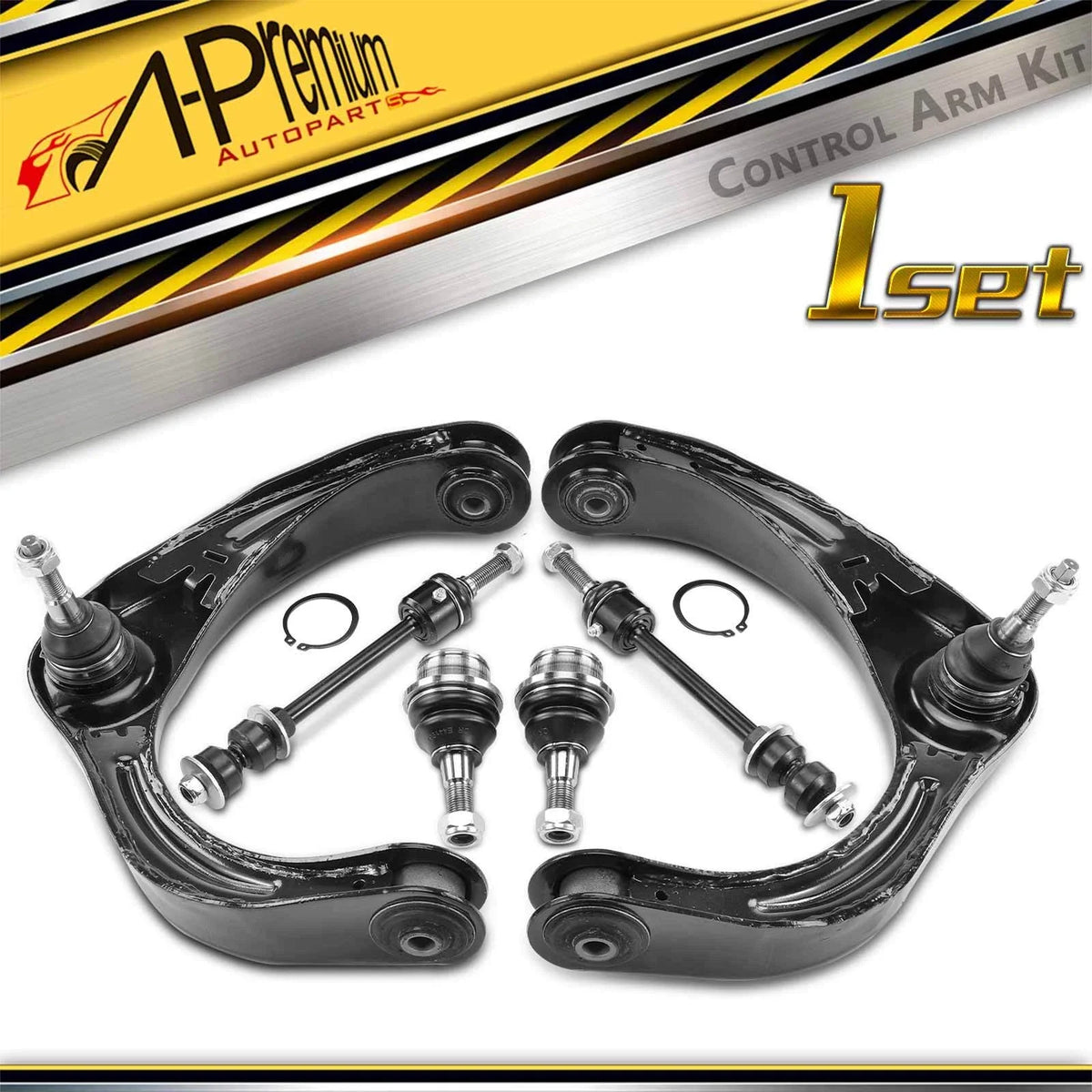 6X Control Arm with Ball Joint & Sway Bar for Dodge Ram 1500 (2006–2008)