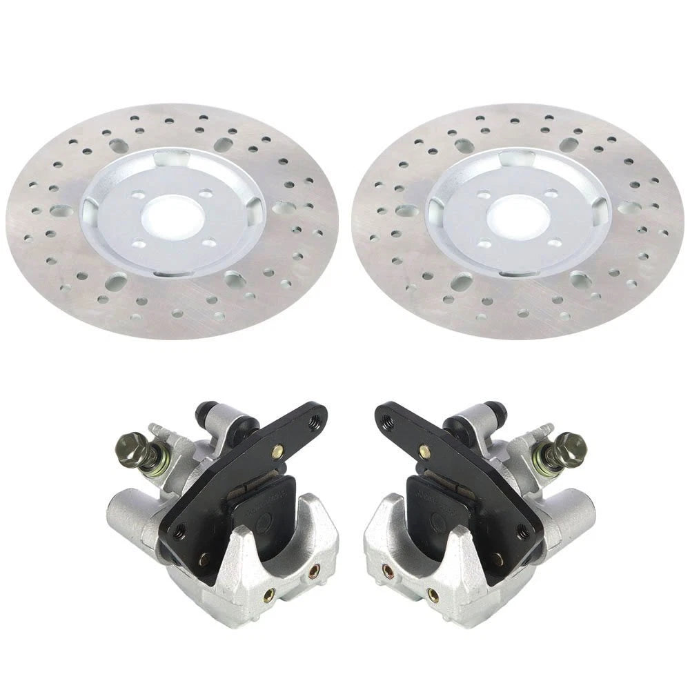 Front Brake Calipers & Disc Rotors for Yamaha Big Bear 350 400 (W/Pads) 4KB-2582T-00-00 3GD-2580T-01-00 3GD-2580U-01-00