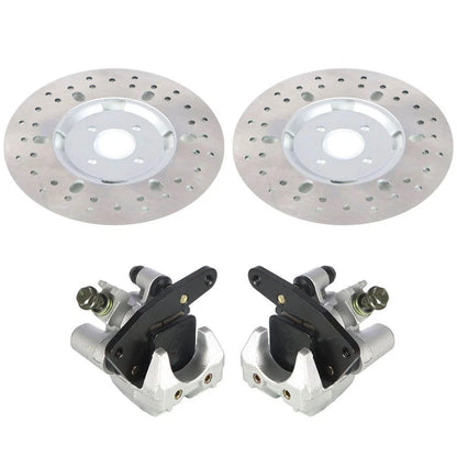 Front Brake Calipers & Disc Rotors for Yamaha Big Bear 350 400 (W/Pads) 4KB-2582T-00-00 3GD-2580T-01-00 3GD-2580U-01-00