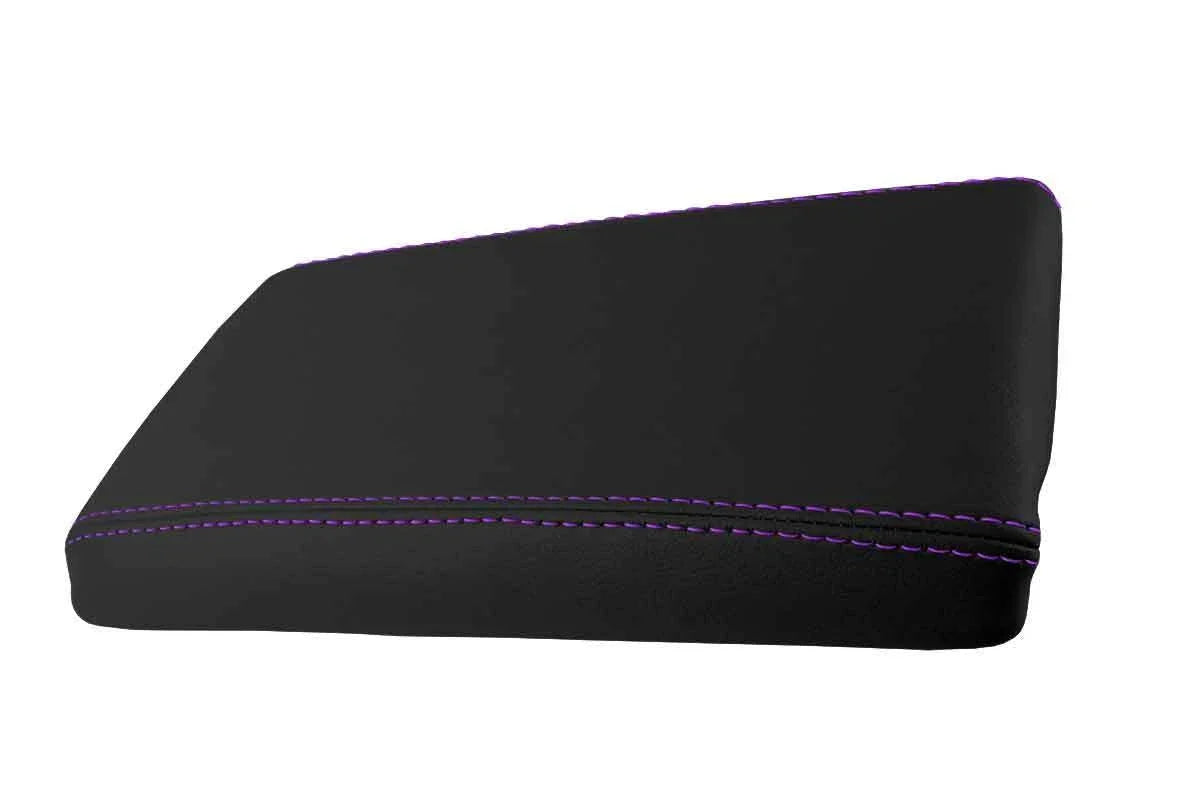 Leather Console Lid Armrest Cover for Nissan 300ZX Z32 (1990–1996) Purple Stitch