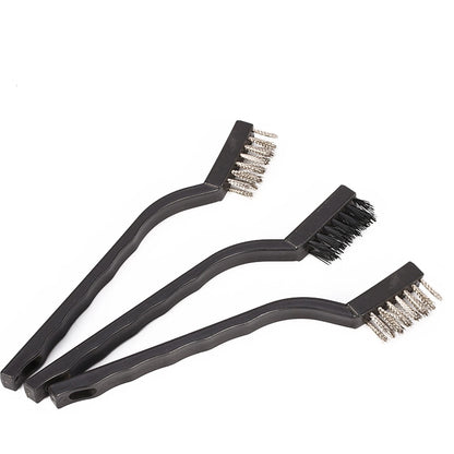 3X Steel Brush Set for Cleaning Wheels (180mm)