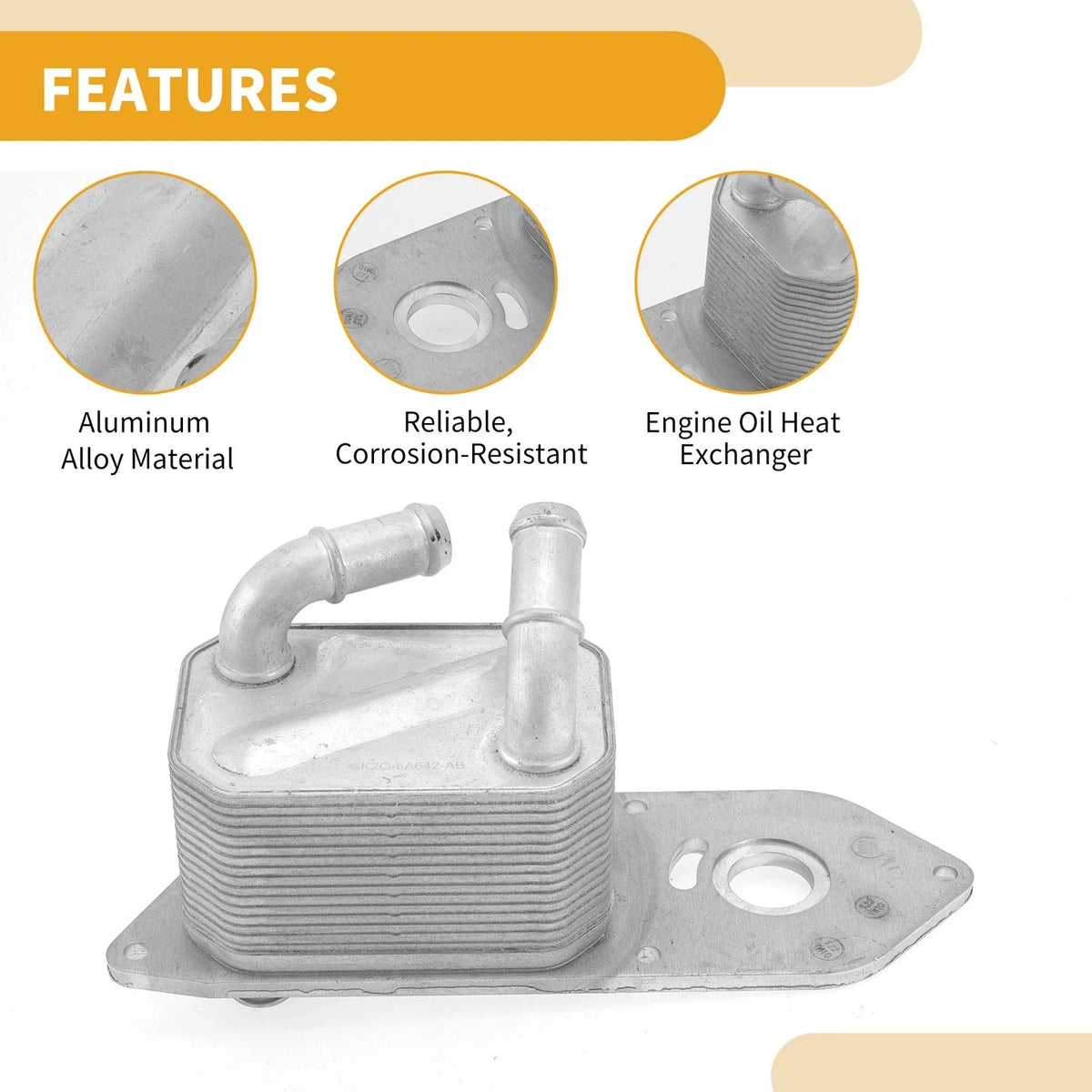 Engine Oil Cooler with O-rings for Ford Transit (No.GK2Q6A642AB)