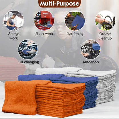 25 Pack Blue Auto Mechanic Shop Towels