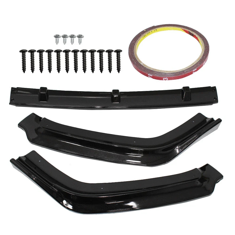 Front Bumper Lip Splitter Spoiler for Honda Civic Sedan (2016–2021) Glossy Black