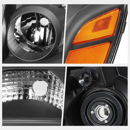 Factory Style Headlight Black Housing Amber Corner for Titan/Armada (2004–2015)