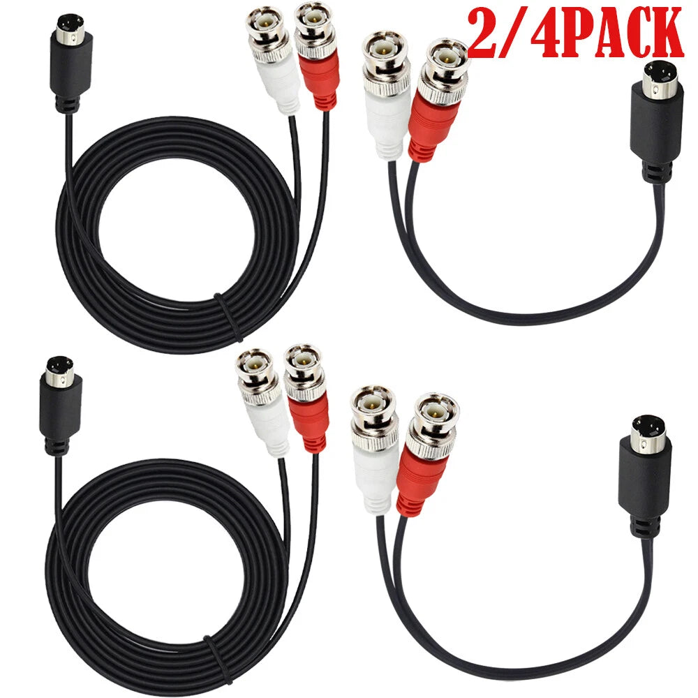 2X S-Video Y Splitter Cable 4Pin SVHS Male to Dual BNC Male Adapter