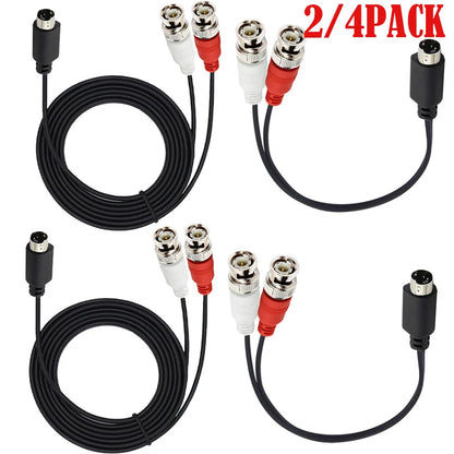 2X S-Video Y Splitter Cable 4Pin SVHS Male to Dual BNC Male Adapter