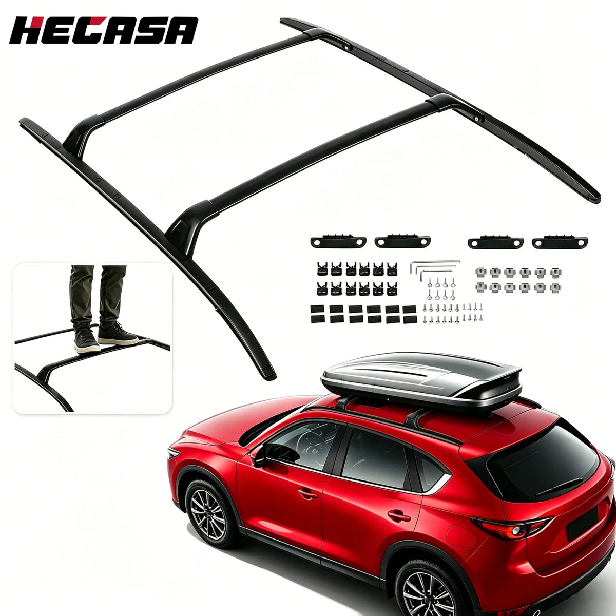 Set of 2 Roof Racks Cross Bars for Mazda CX-5 (2017–2025) Aluminum