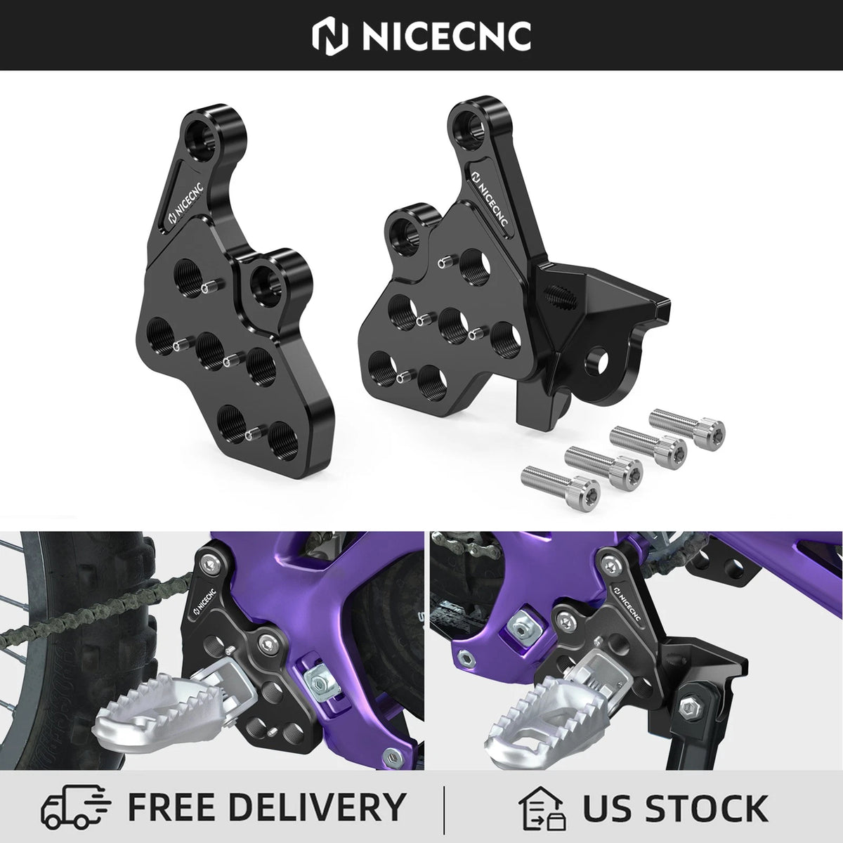 Foot Pegs Bracket Package for Surron Light Bee X S L1E / Segway X160 X260