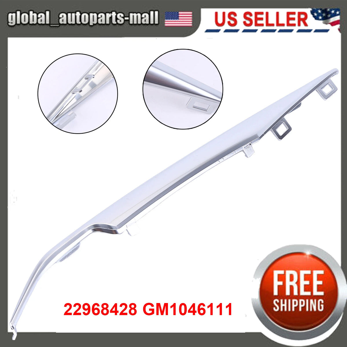 Front Left Lower Bumper Cover Molding for Cadillac Escalade (2015–2020) 14409134, 22968428, GM1046111