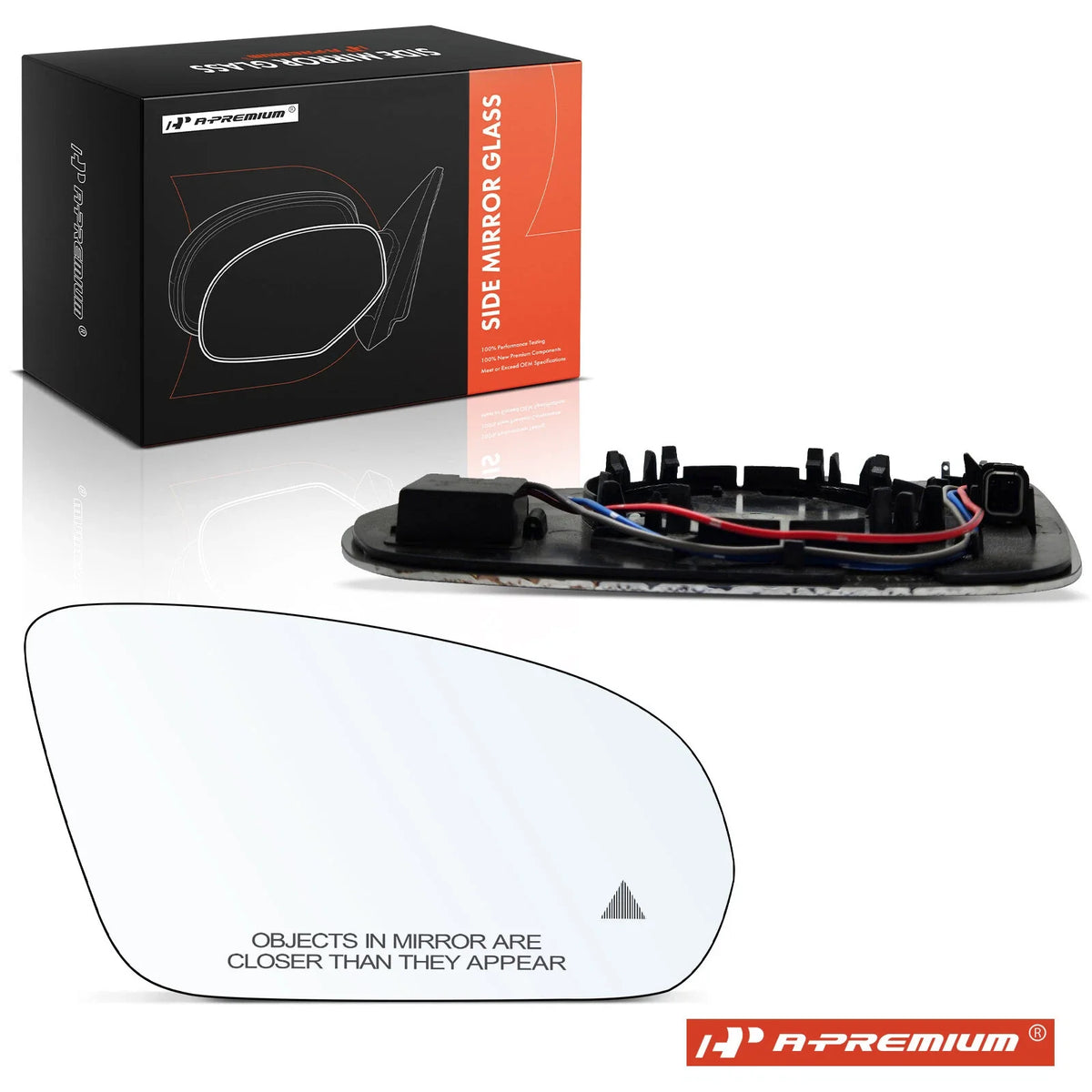 Passenger Power Mirror Glass with Blind Spot for Mercedes-Benz C43 AMG (2017–2020)