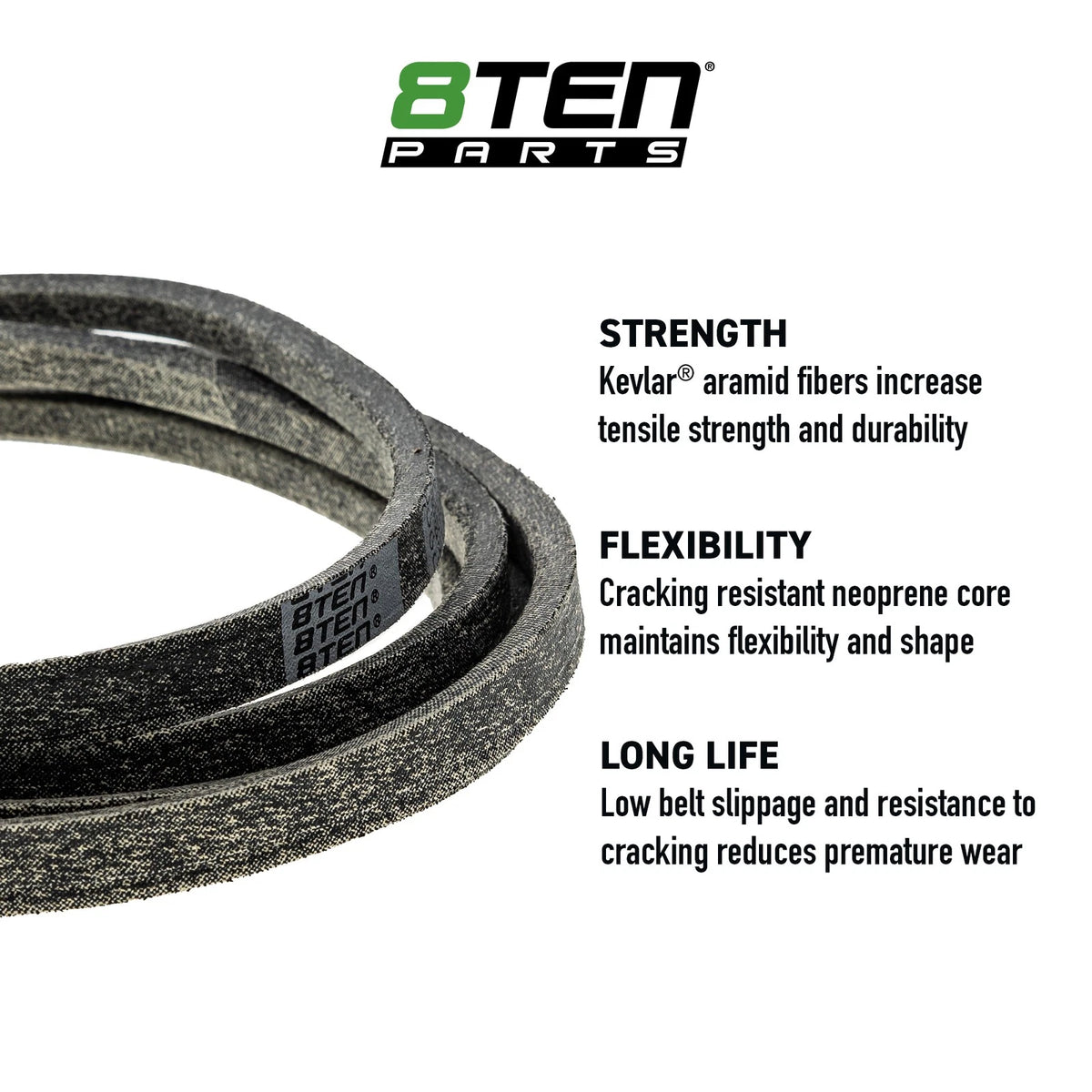 8TEN Kevlar Belt for Exmark Lazer Z E S X Series 60 (125-9371-SL, 954-04256A, 954-04256, 754-04256)