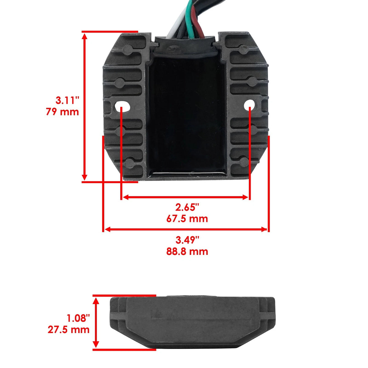 Regulator Rectifier for Kawasaki ZZR600 ZX600 (2005–2008) VR8027RR233HS, 21066-1125