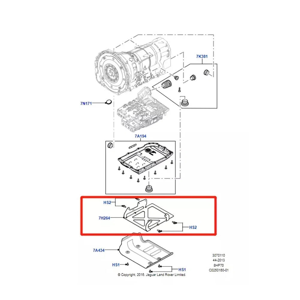 Oil Pan Heat Shield Bracket for Land Rover LR4, Discovery 5, Range Rover Sport (2010–2023)