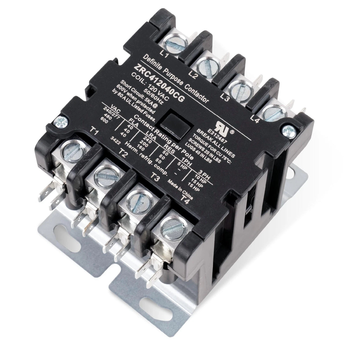 4 Pole Contactor 40 Amp for