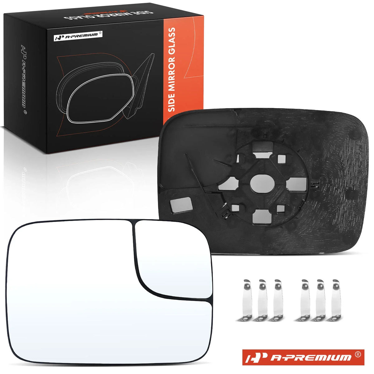 Passenger Manual Mirror Glass with Spotter for Dodge Ram 1500