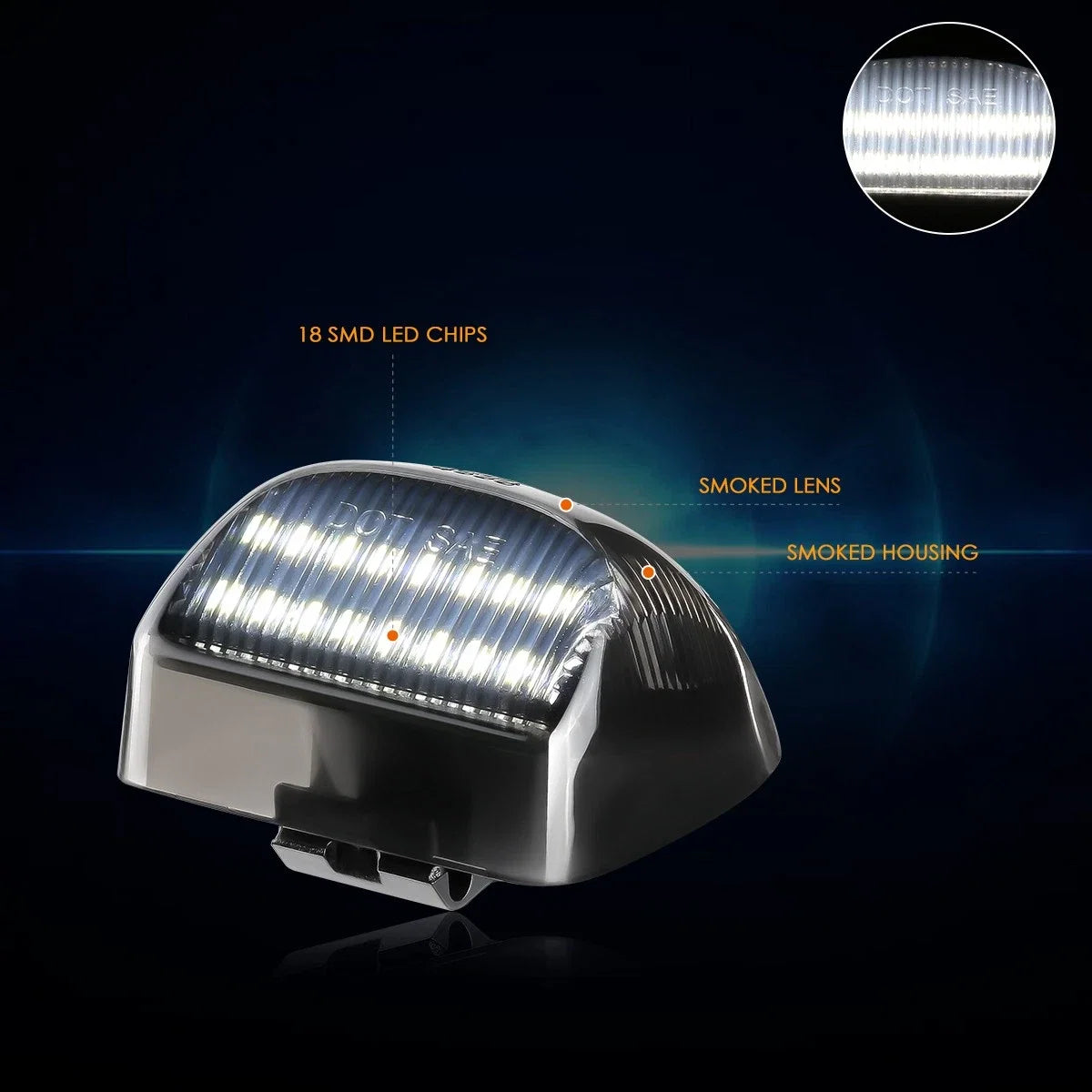 Nuvision White LED License Plate Lights for Silverado/Sierra/Tahoe/Yukon (1999–2013)