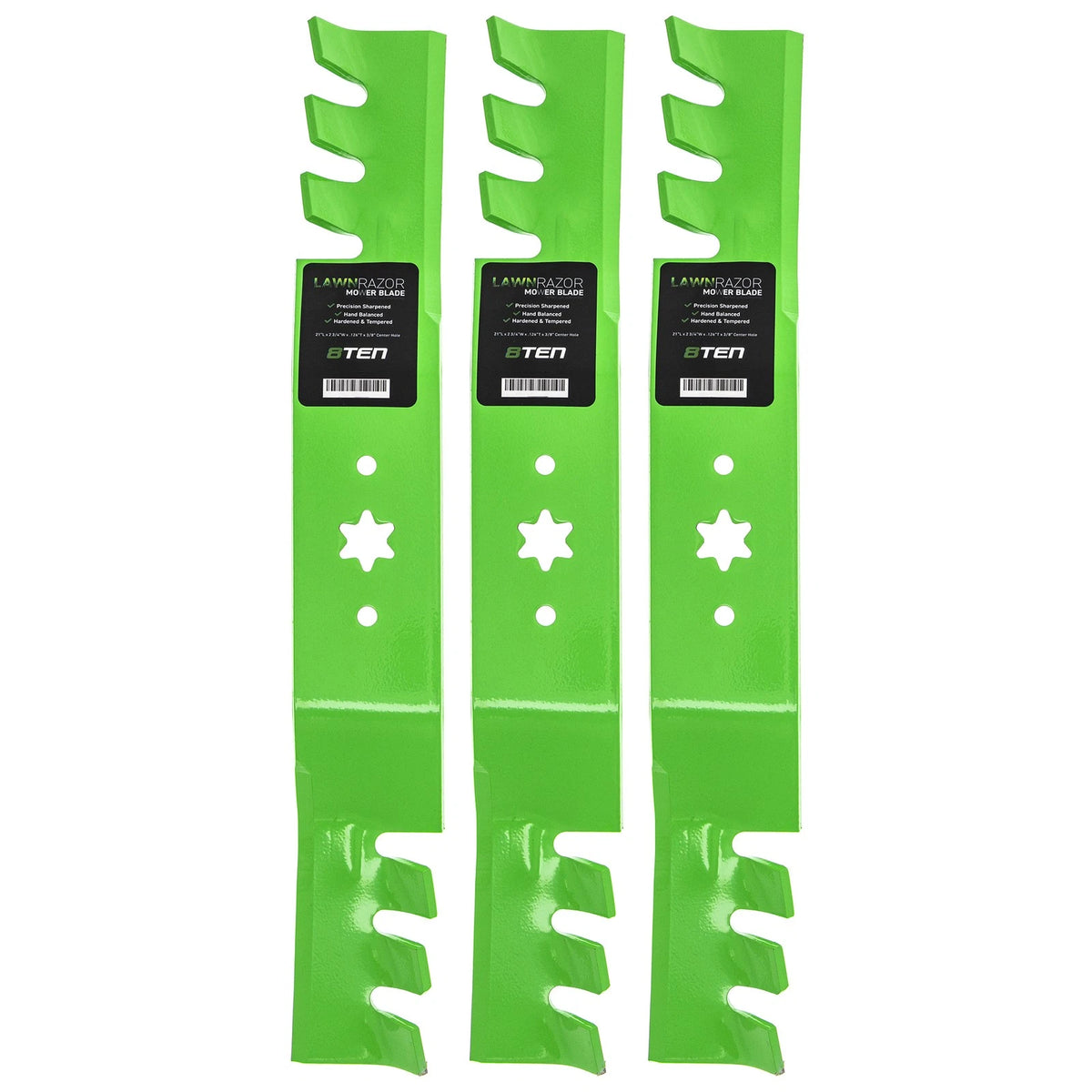 3-Pack Toothed Blade Set for Columbia RZT50 (942-04053, 942-04053A, 942-04053B)