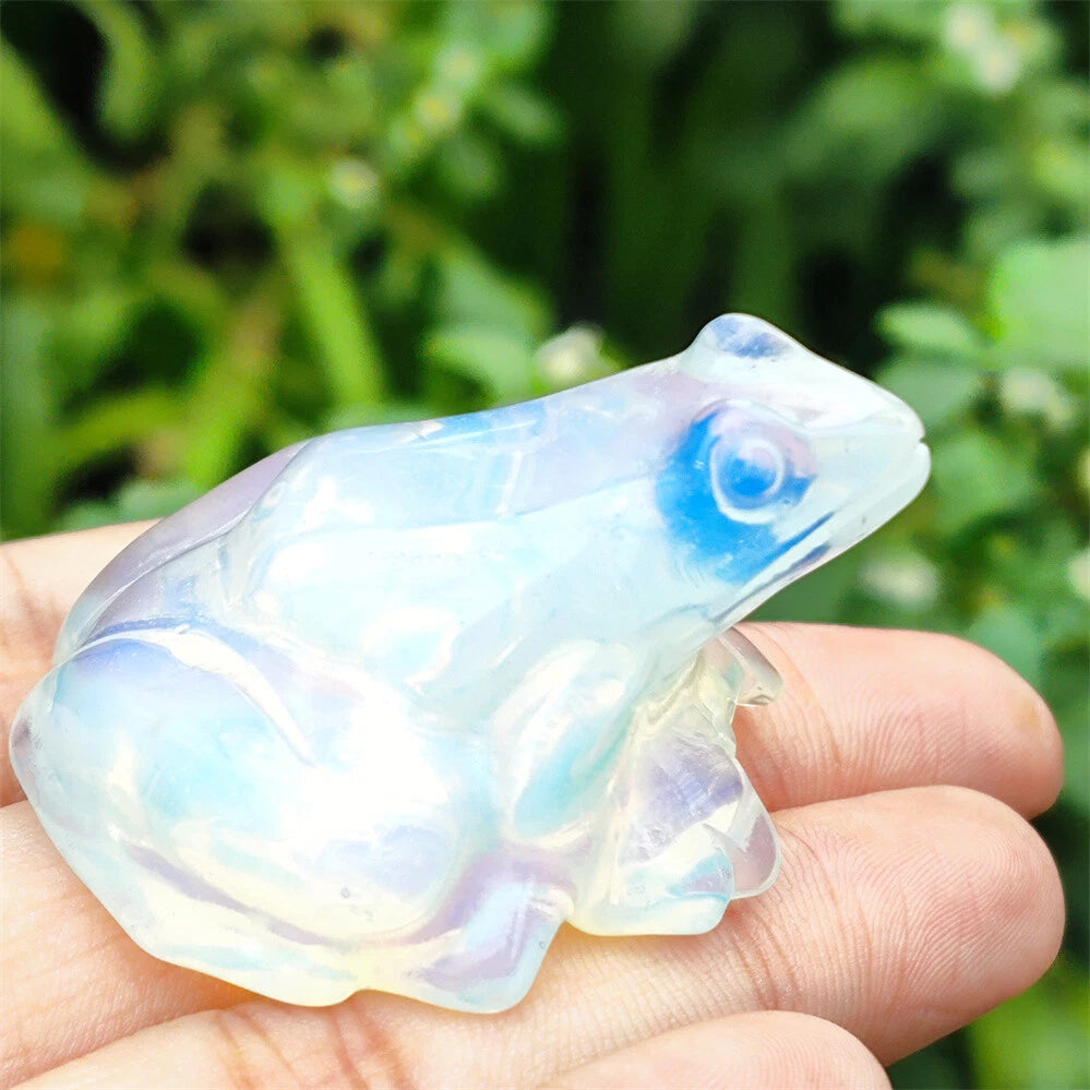 1pc Opal Hand-Carved Frog Natural Crystal Mineral Specimen