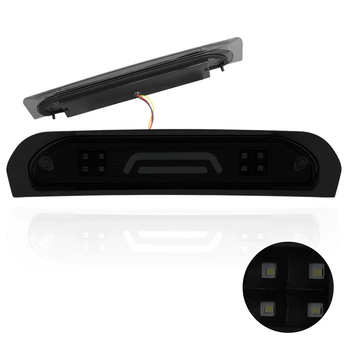 Dual 3D LED Bar Third Tail Brake Light + Cargo Lamp for Dodge Ram (2002–2009)