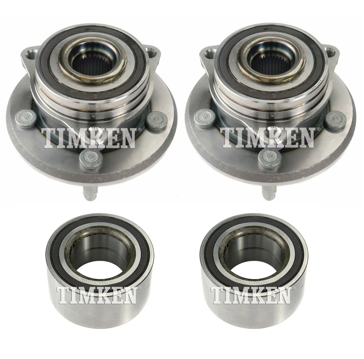 Front and Rear Wheel Bearings & Hubs Kit for Durango Grand Cherokee (RWD)