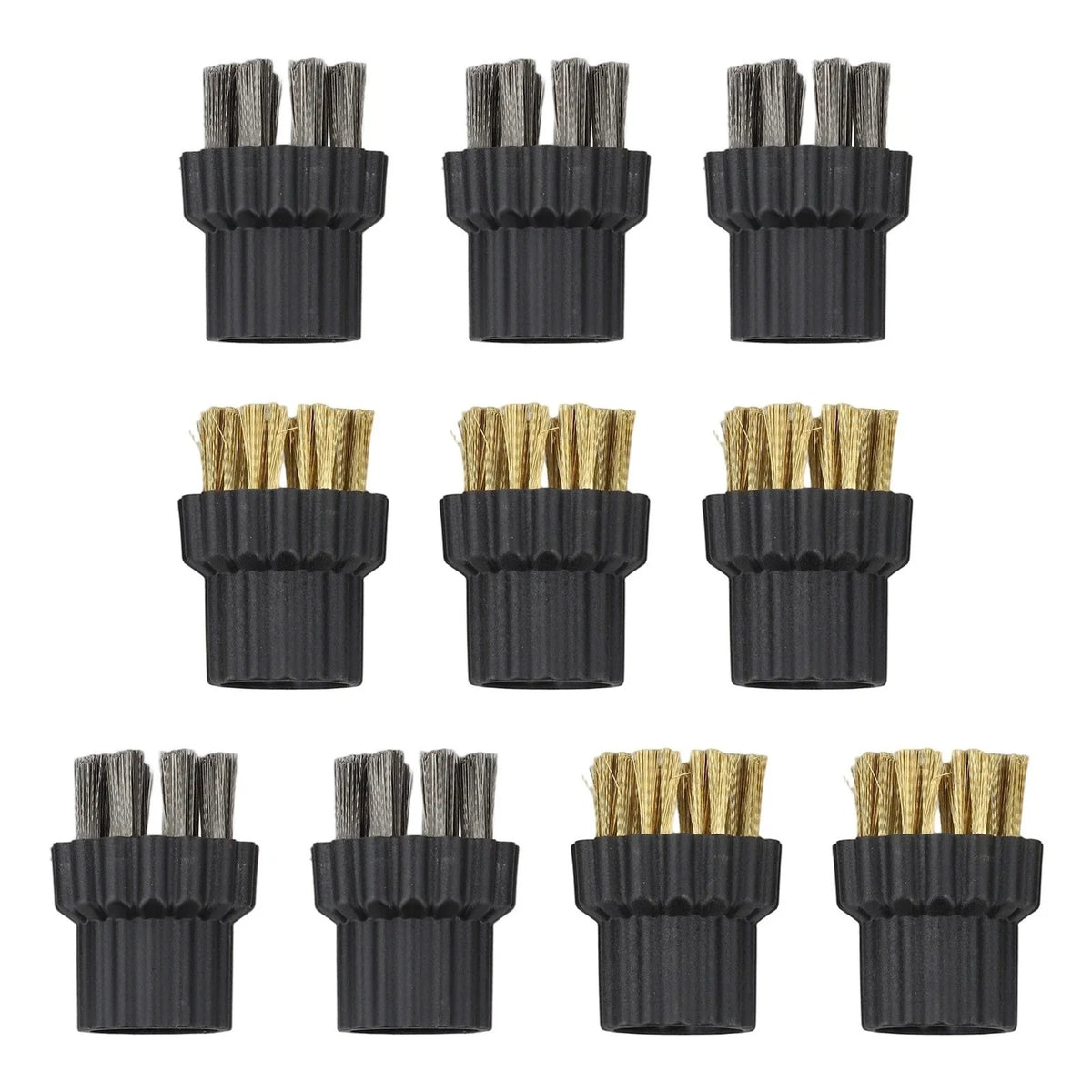 Set of 2 Brass and Soft Brushes for Steam Mop Accessories