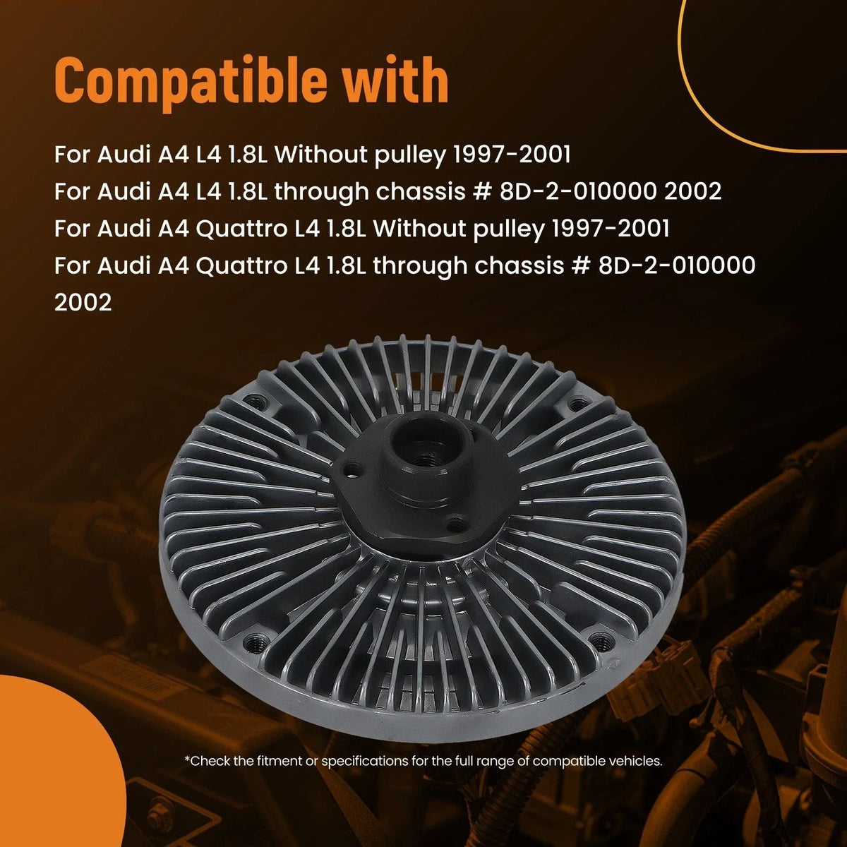 Radiator Cooling Fan Clutch for Audi A4 Quattro and VW Passat (1997–2005)