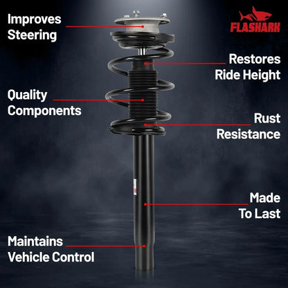 Front Pair Complete Struts & Spring Assemblies for BMW 330i 325Ci (2001–2006)