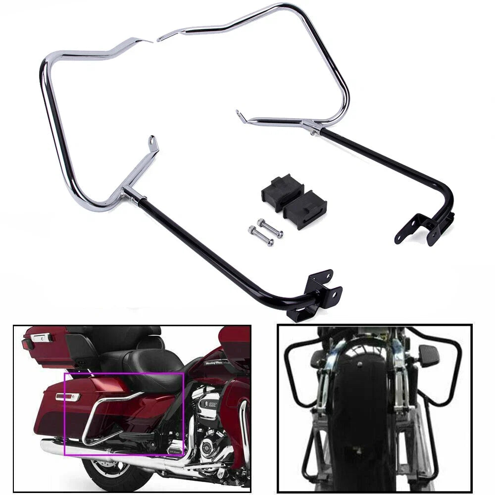 Saddlebag Bracket Guard Crash Bars for Harley Touring Street Glide FLHX (2014–2023)