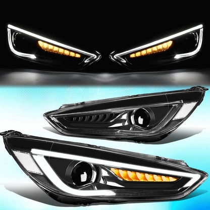 2X LED Halo Projector Headlights for Ford Focus (2015–2017) F1EZ-13008-A, FO2502339