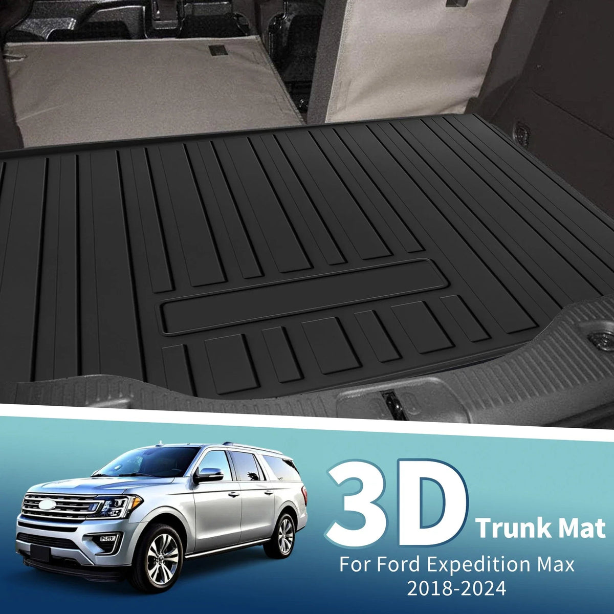 Cargo Liner Rear Trunk Mat for Ford Expedition Max (2018–2024)