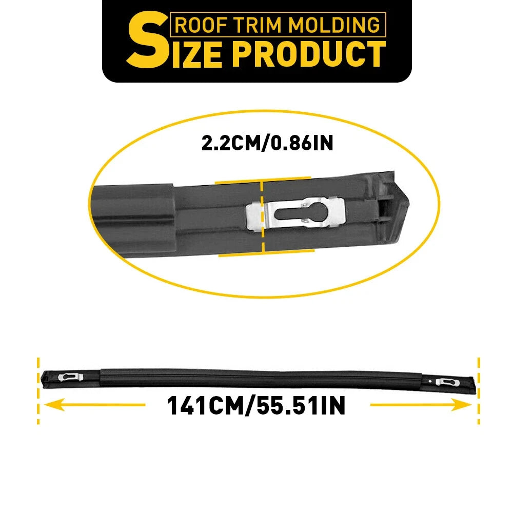 2X Black Roof Trim Molding Kit for Honda Civic Sedan 2012–2015