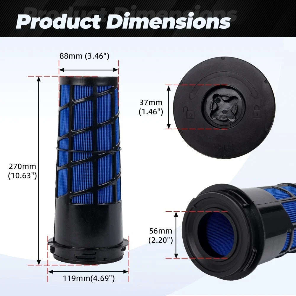 2Pcs Air Filter for Carrier Reefer (HM-AF-0009, 30-00471-20, PA5584, PA30163)