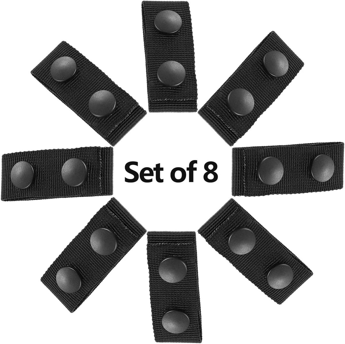 8X Belt Keeper Nylon Double Snaps for Automotive Use