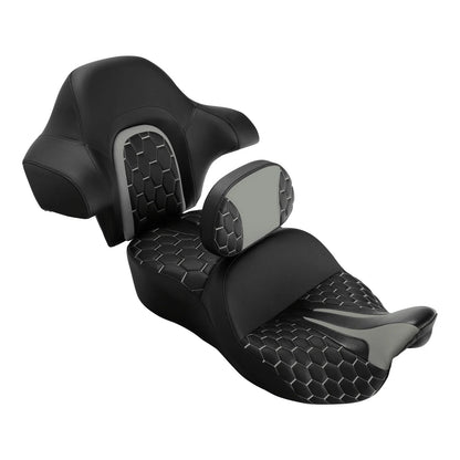 Gel Seat Backrest for Harley Touring Street Glide (2014–2023)