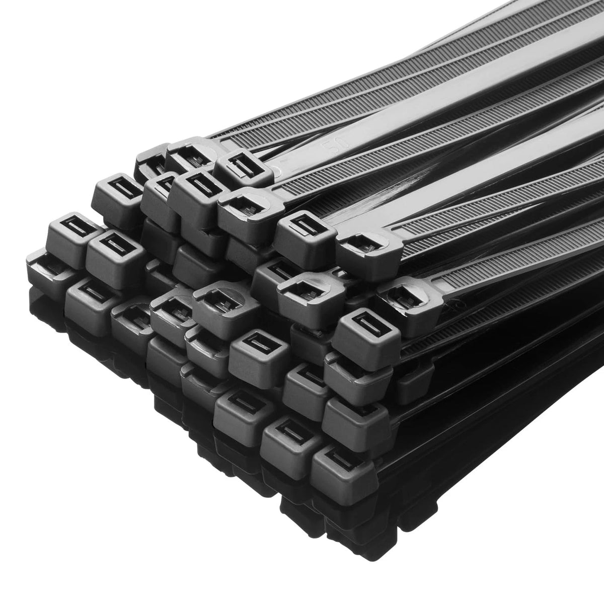 100 Pack 12 Inch Heavy Duty Black Zip Ties 120 LBS Tensile Strength