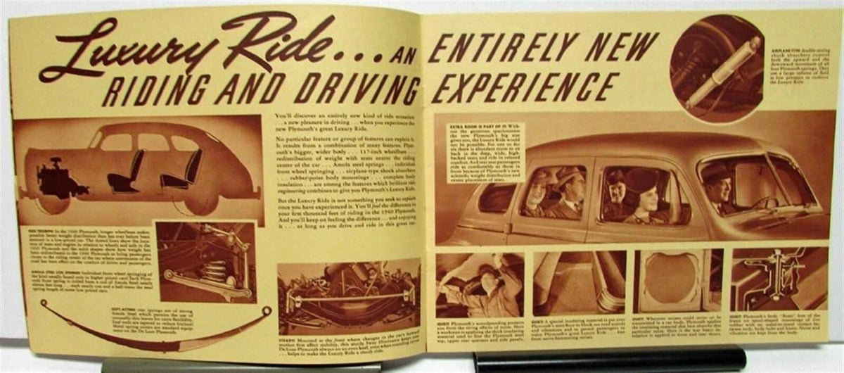 1940 Plymouth De Luxe Sales Brochure Coupe Sedan Original