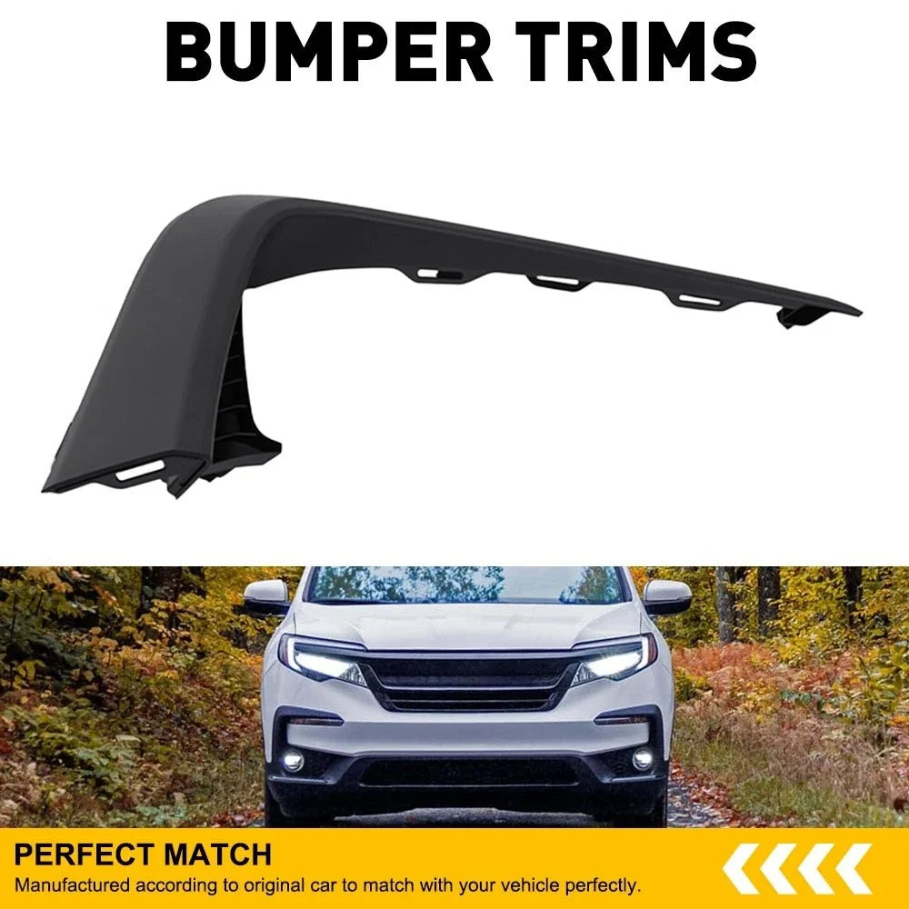 Black Upper Bumper Molding Trim for Honda Pilot (2019–2022)