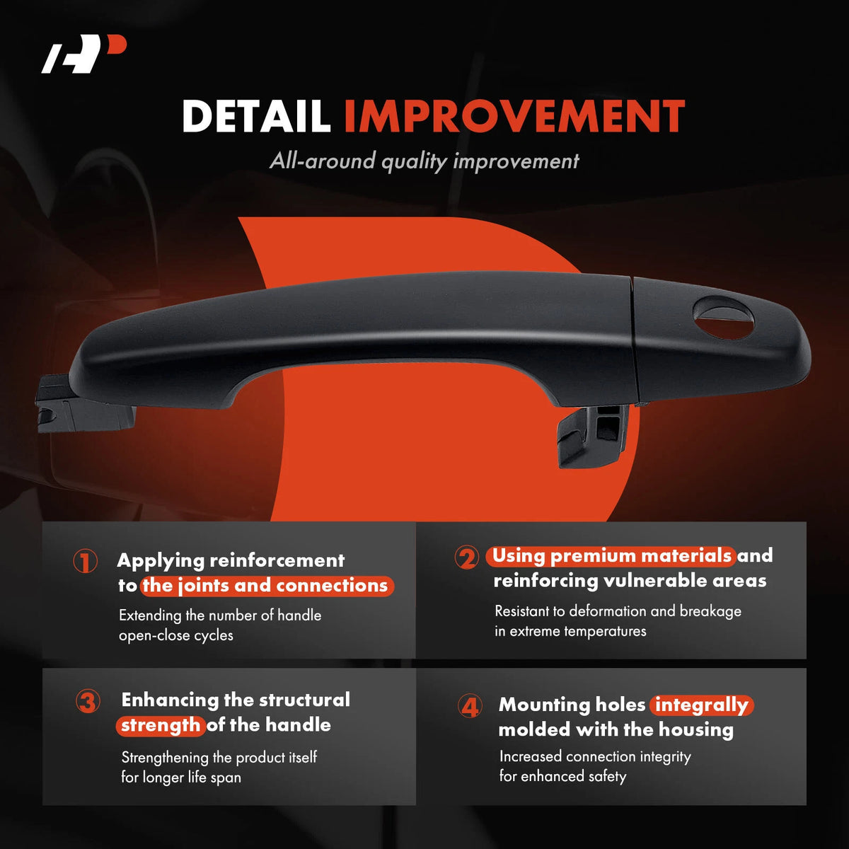 Front Left Exterior Door Handle for Chevrolet Caprice PPV (2011–2013) 92214649