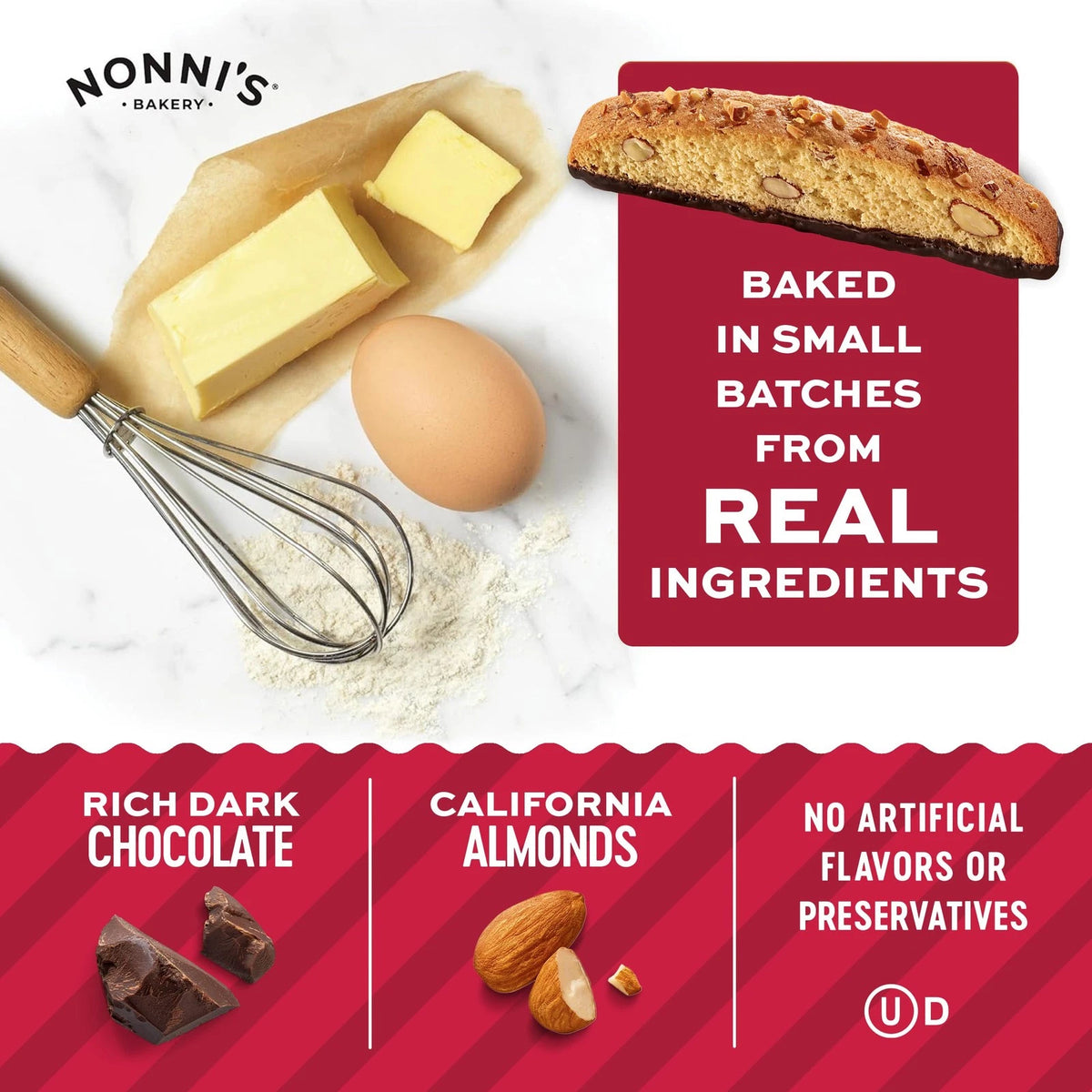 Nonni's Cioccolati Dark Chocolate Almond 1-Pack (21.5 Ounces)
